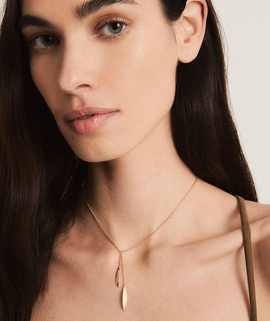 Necklace Natura collection Textures 18 Kt Gold Plated Textures sheets