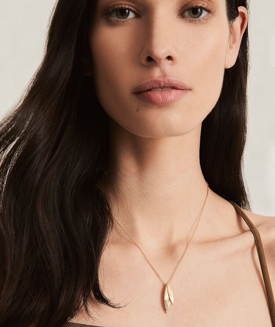 Necklace Natura collection Textures 18 Kt Gold Plated Textures sheets