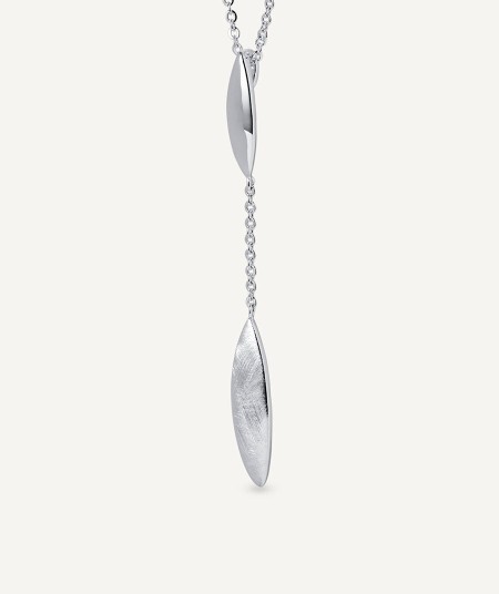 Necklace Natura Silver plated Textures sheets