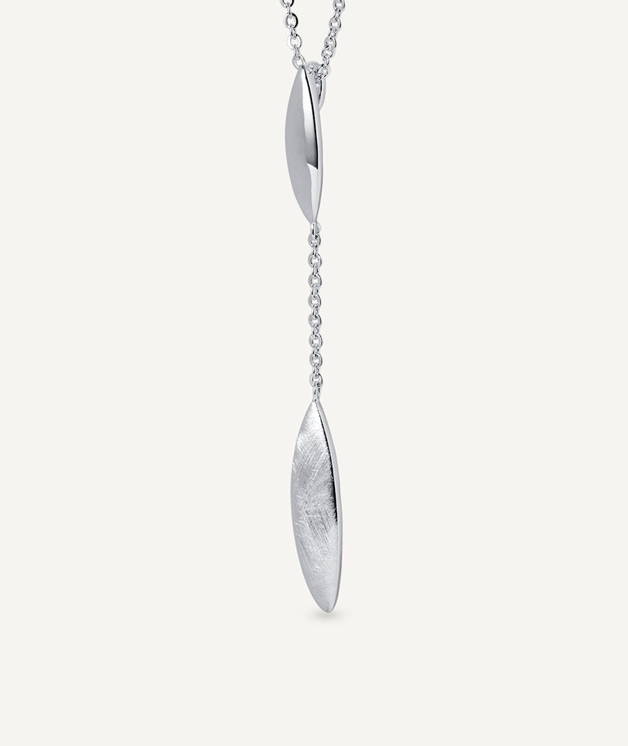 Necklace Natura Silver plated Textures sheets