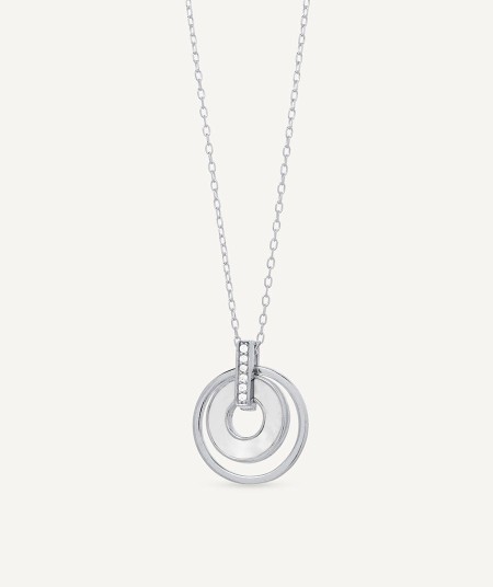 Necklace Allegra collection Clasicos Plata Silver 925 Double Motherperla Aro