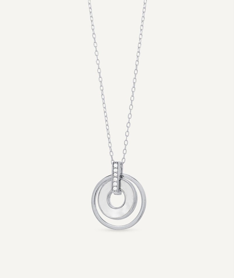 Necklace Allegra collection Clasicos Plata Silver 925 Double Motherperla Aro