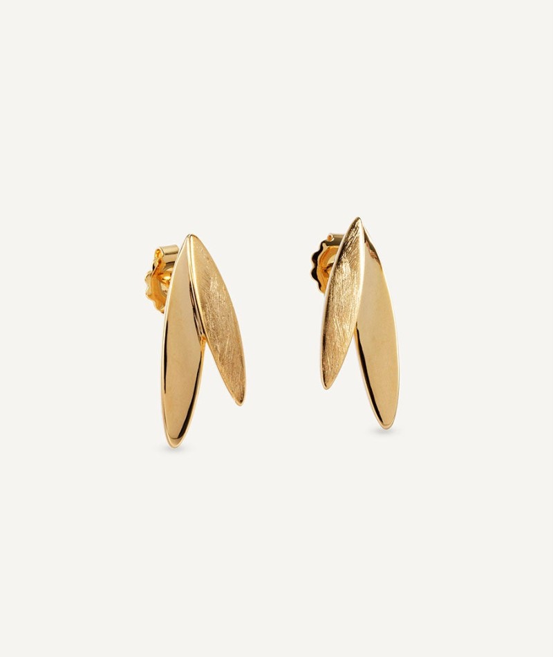 Earrings Natura collection Textures 18 Kt Gold Plated Textures sheets