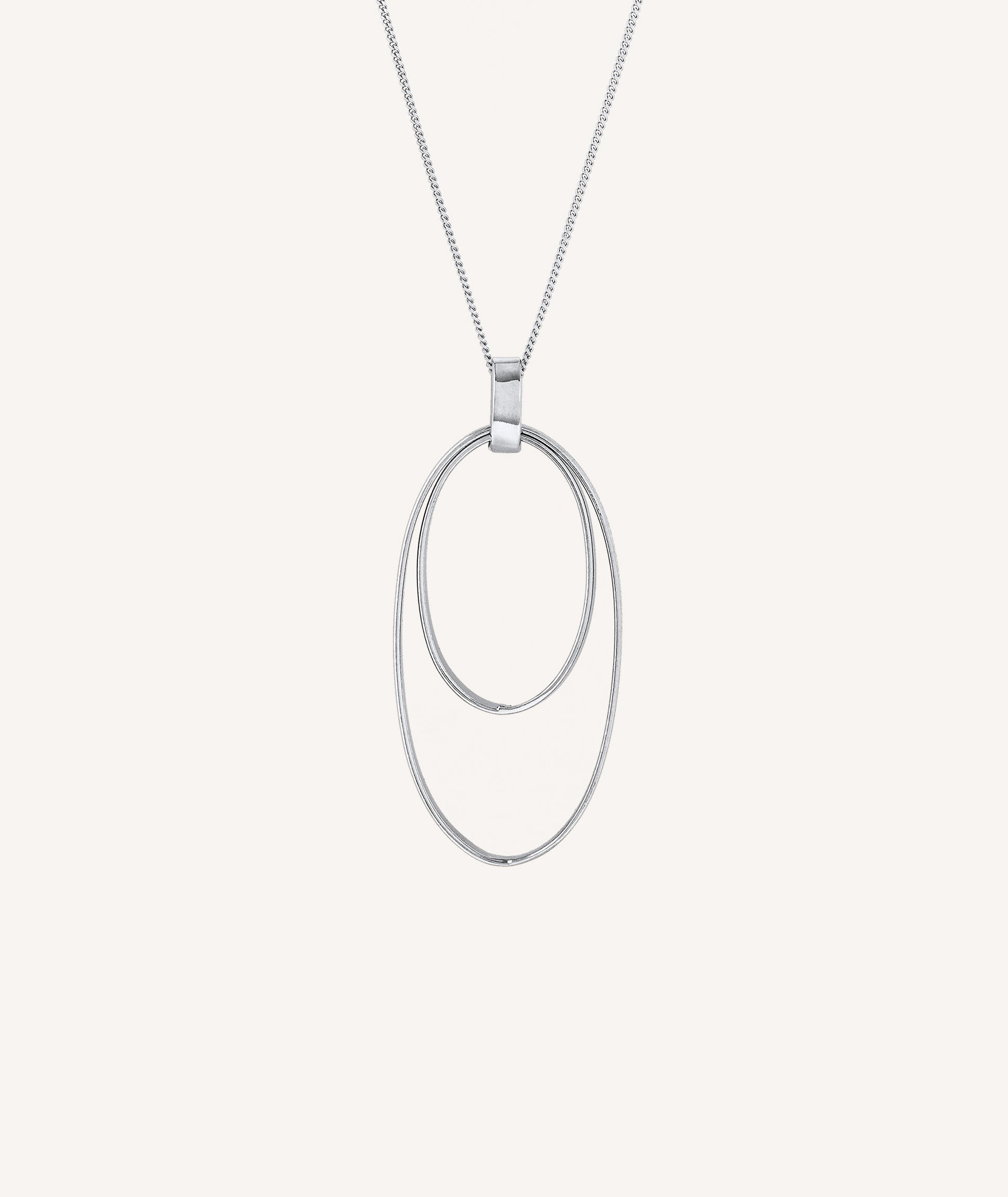 Pendant Donna silver 925 smooth oval ring