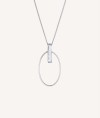 Pendant Donna silver 925 smooth oval ring