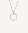 Pendant Matilde 925 silver platinum plated cubic zirconias