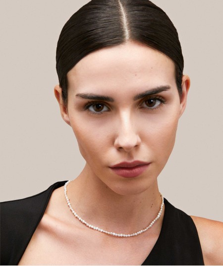 Marea Necklace 18 Kt Gold Plated 4mm cultivated pearls