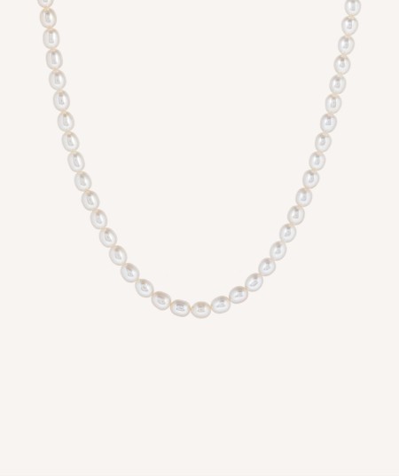 Angy Necklace 18 Kt Gold Plated 5mm cultivated pearls