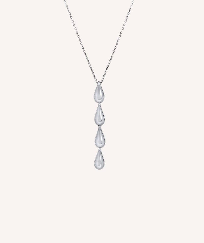 Maxi Drop Pendant 925 Sterling Silver Plated four drops