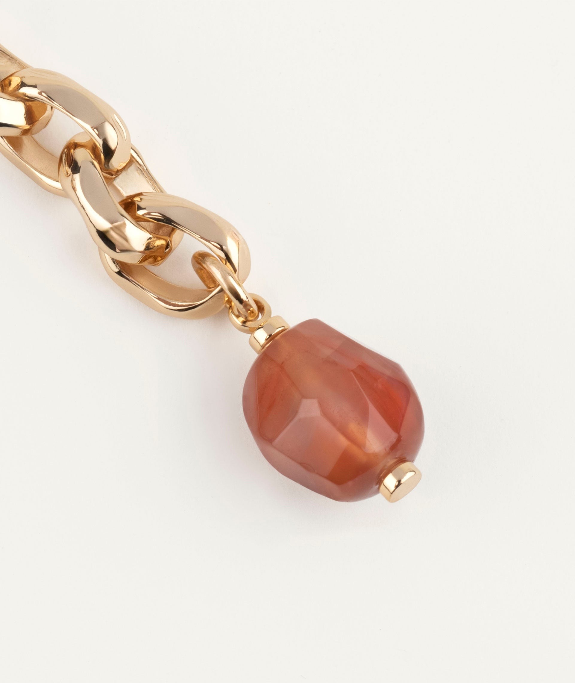 Necklace Alba 18 Kt Gold Plated link agate