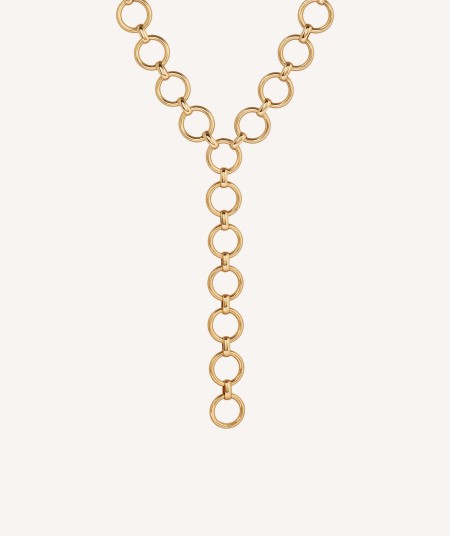 Necklace Lea 18 Kt Gold Plated link circle