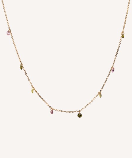 Necklace Zirconia multicolor