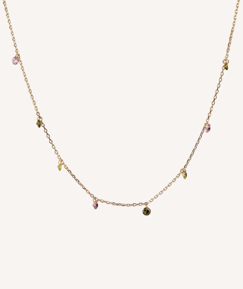 Necklace Zirconia multicolor