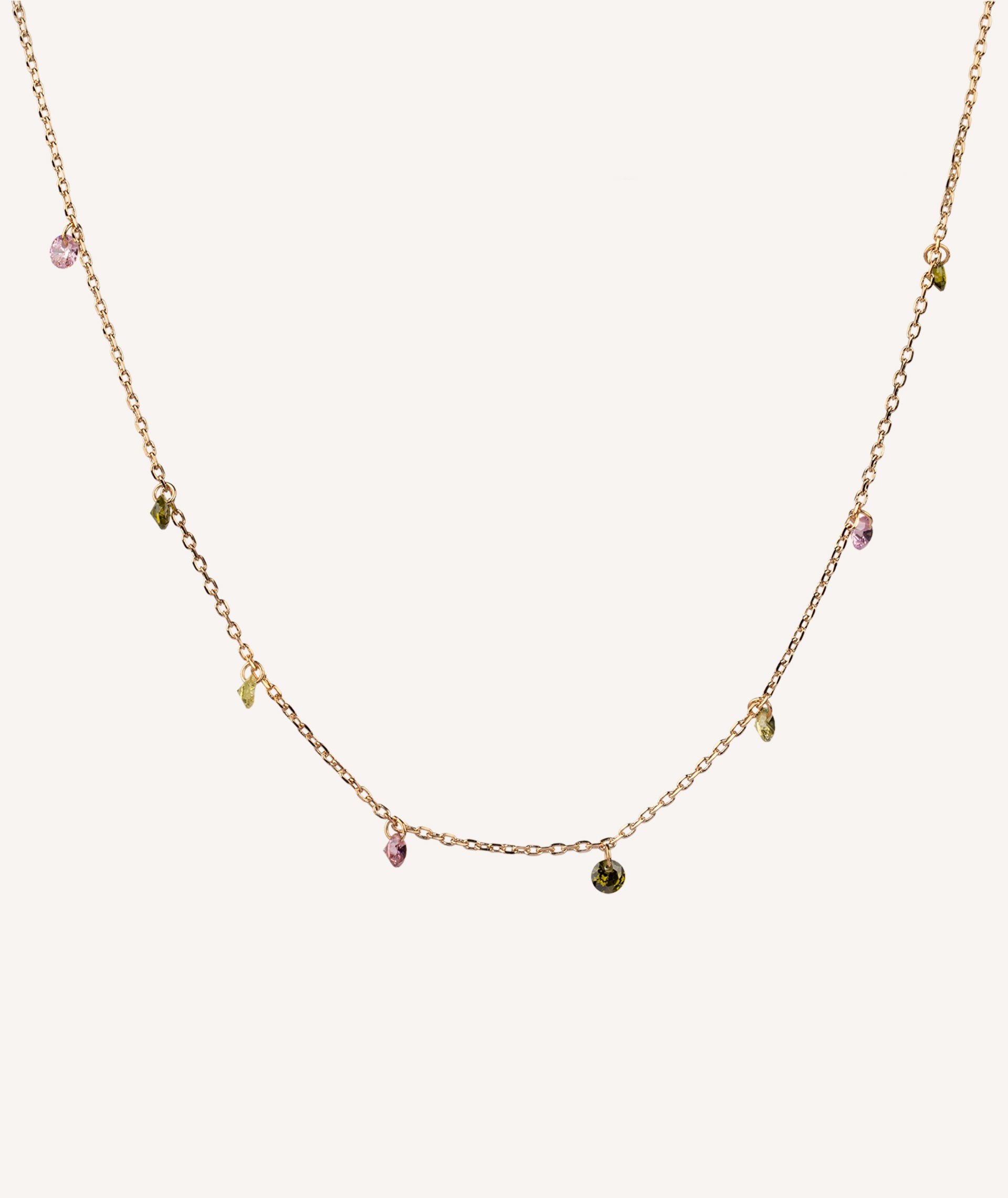 Necklace Zirconia multicolor