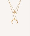 Pendant Zirconia Double Moon Reversed