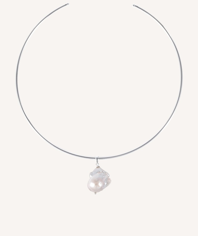 Necklace Silver Plated Pearl