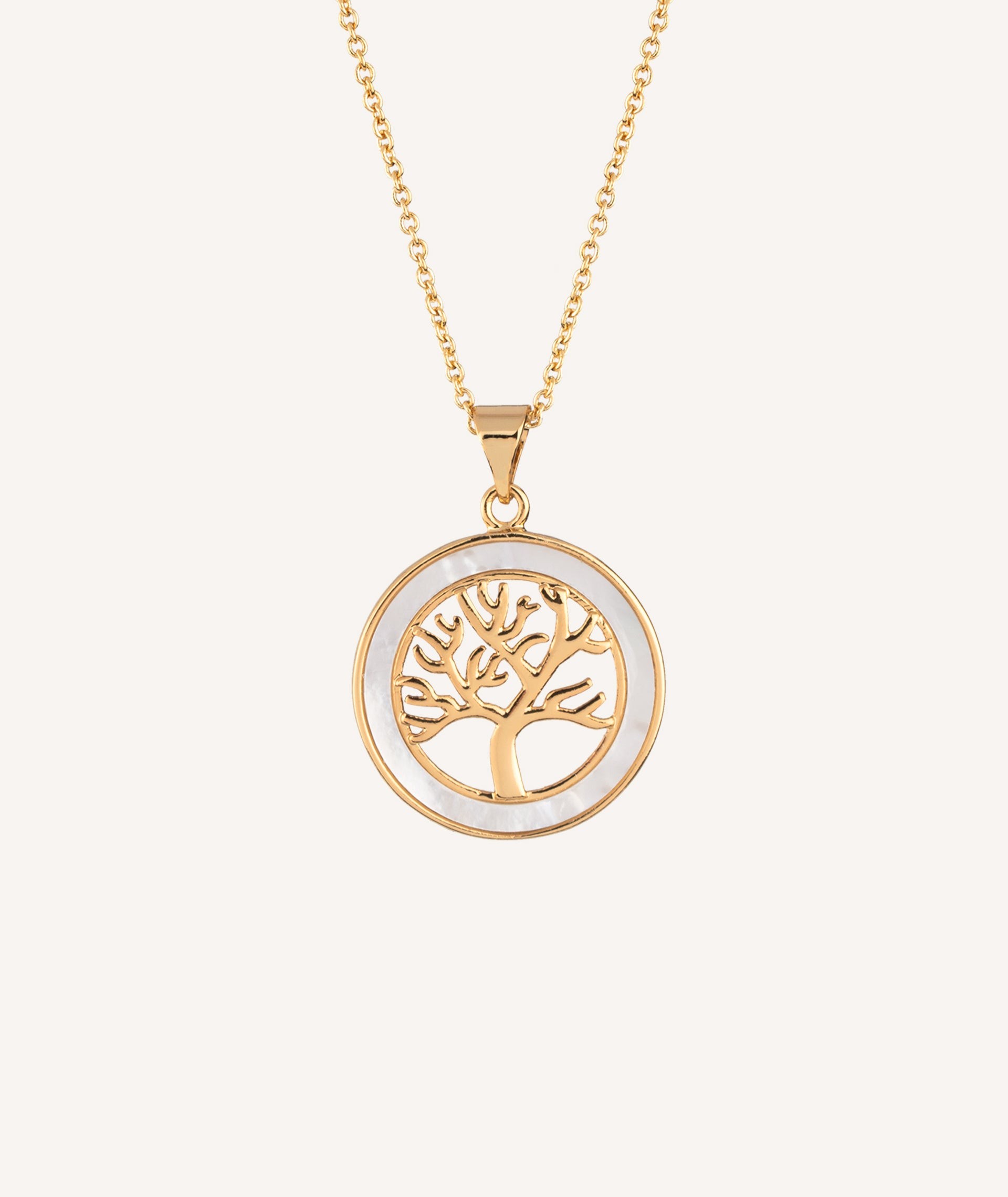 Pendant Mother of Pearl Gold Tree of Life