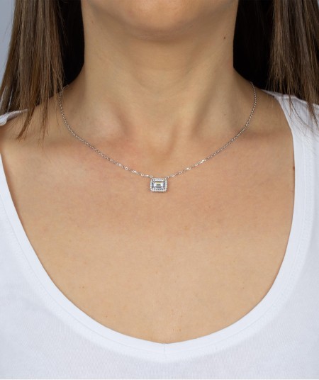 Necklace Zirconia Square