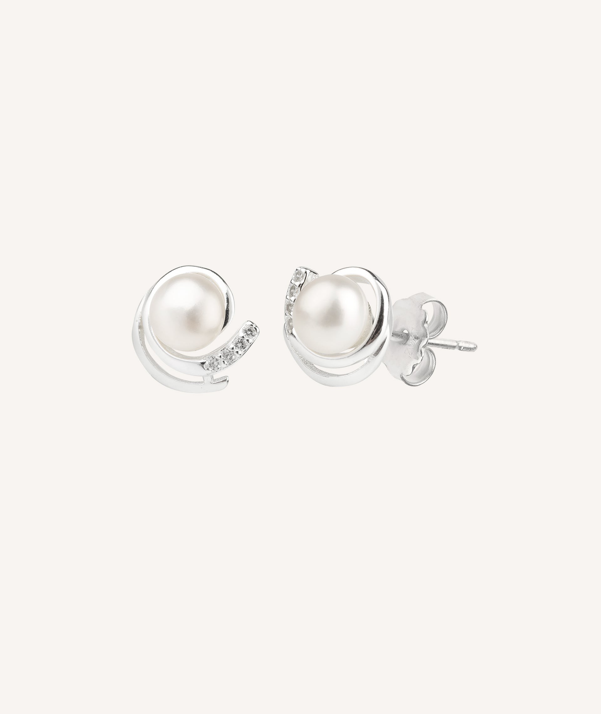 Cultured Pearl Cubic Zirconia Earrings