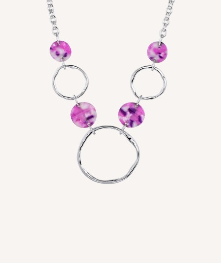 Pink acetate necklace