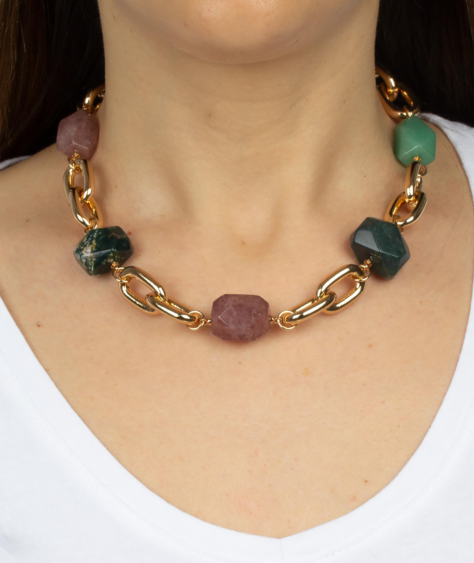 Necklace Link stones