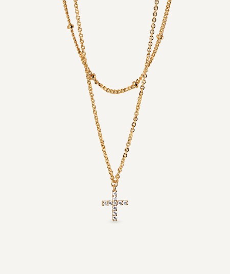 Necklace Cross with Cubic Zirconia