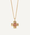 Pendant Kalahari Cross with Salmon Moonstone