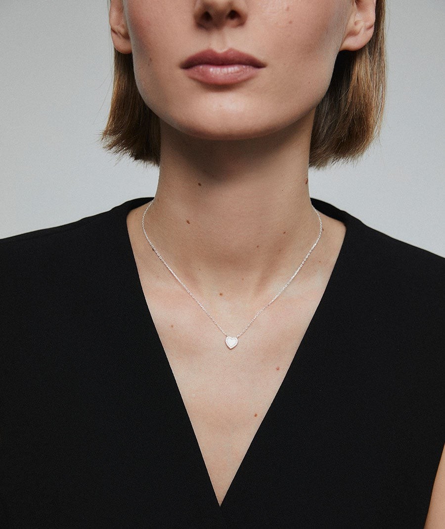 Necklace T'estimo with Mother-of-Pearl and Cubic Zirconia