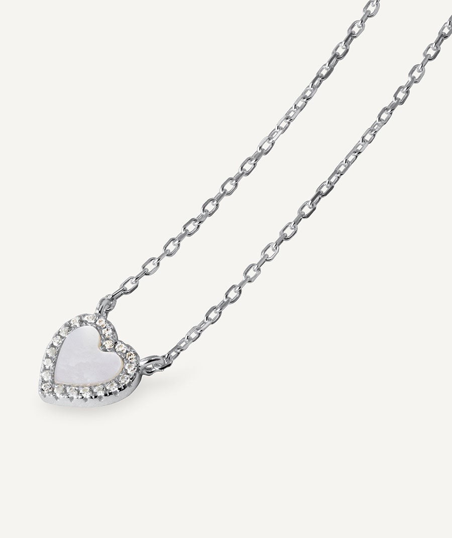 Necklace T'estimo with Mother-of-Pearl and Cubic Zirconia