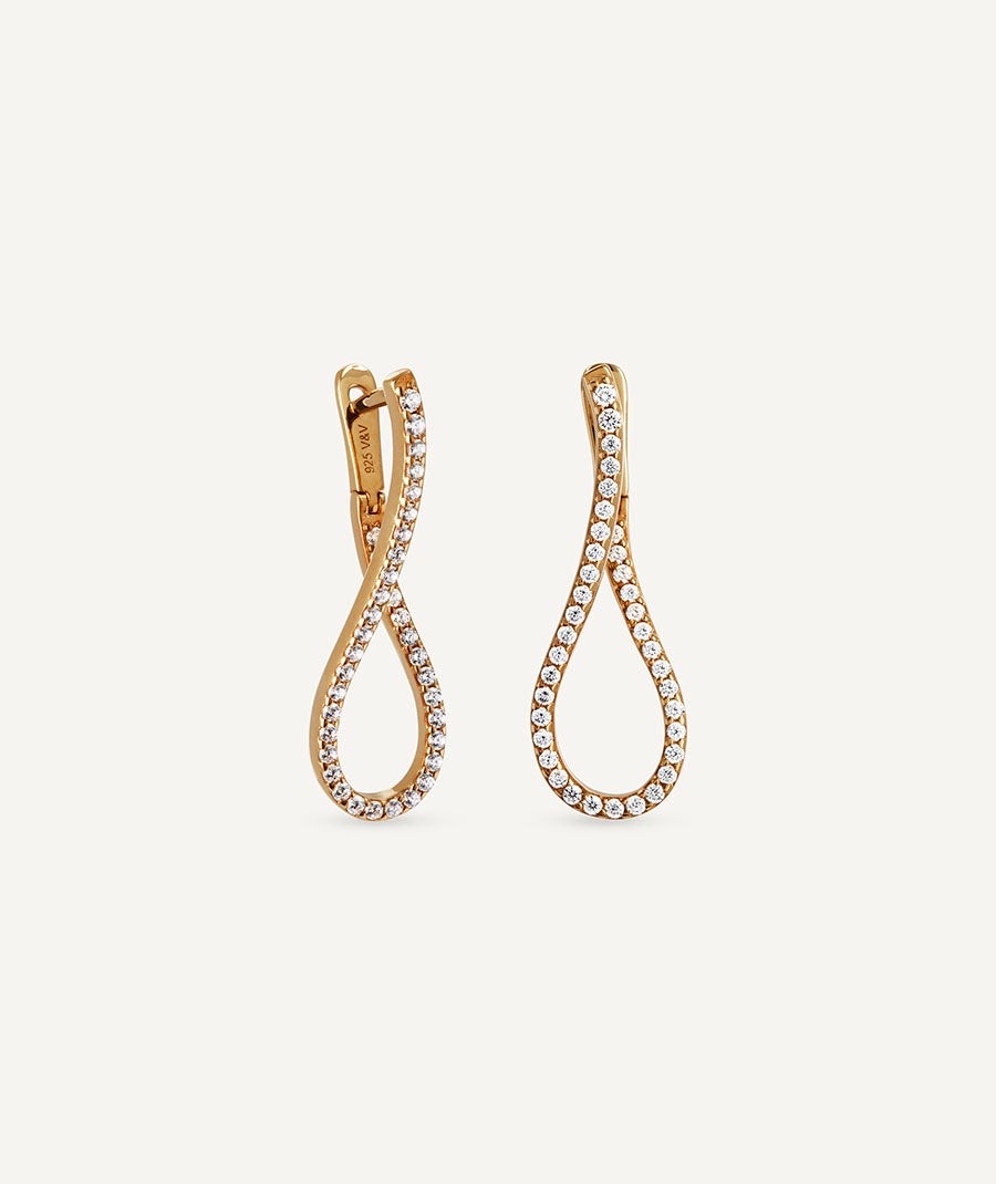 Earrings Mini Elipse with Cubic Zirconia