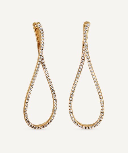 Earrings Elipse with Cubic Zirconia