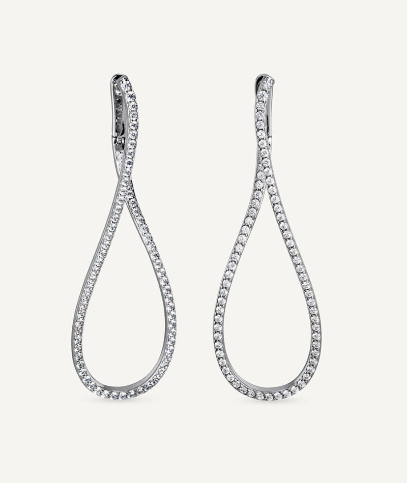 Earrings Elipse with Cubic Zirconia