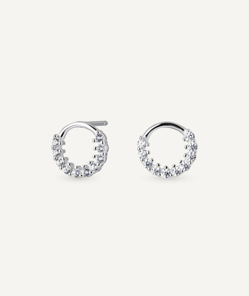 Earrings Mini Hoop with Cubic Zirconia