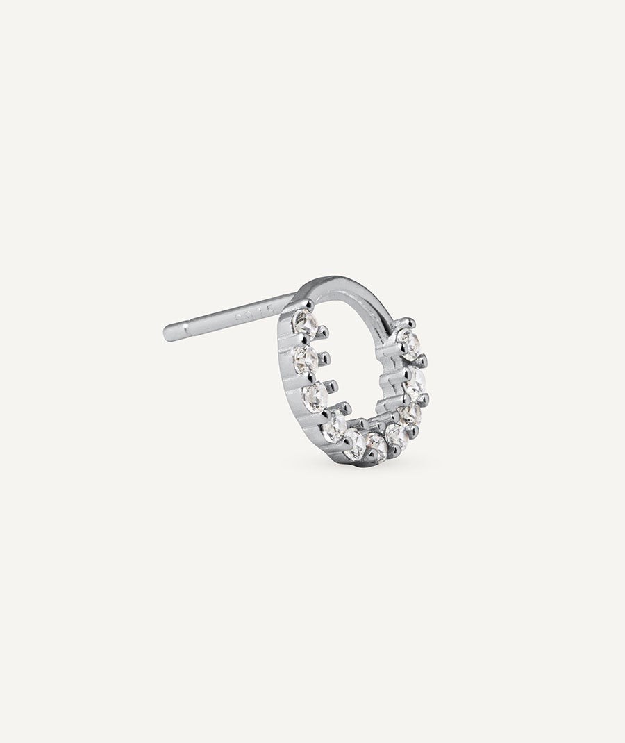 Earrings Mini Hoop with Cubic Zirconia