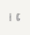 Earrings Semi Hoop with Cubic Zirconia