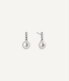 Earrings Cultured Pearl and Cubic Zirconia