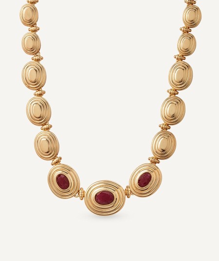 Necklace Alberta with Burgundy Agate