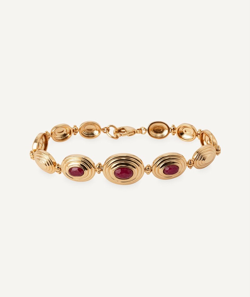 Bracelet Alberta with Burgundy Agate