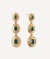 Pendientes Alberta con Jade Verde African verde