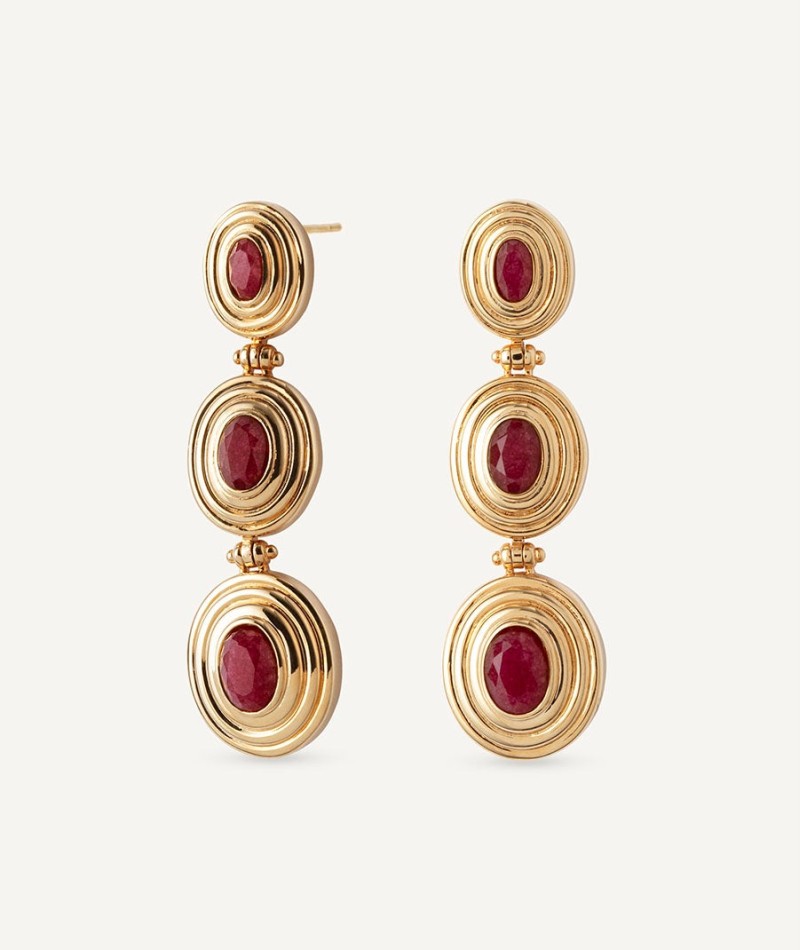 Earrings Alberta with Burgundy Agate