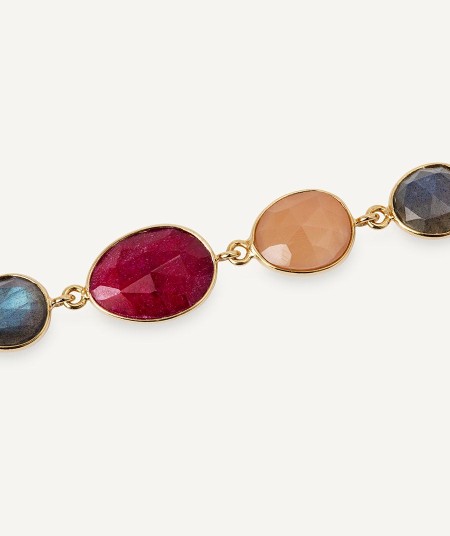 Bracelet Roseta with multicolor natural stones