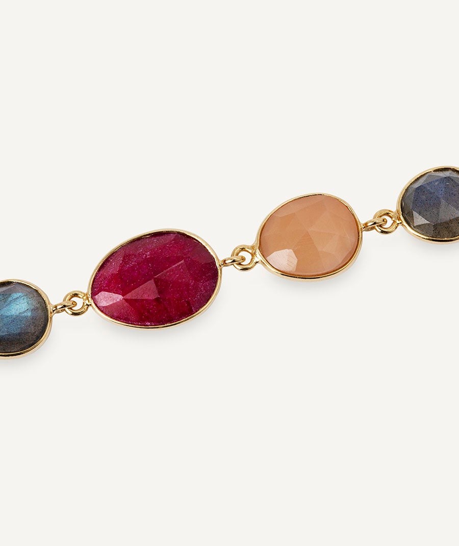 Bracelet Roseta with multicolor natural stones