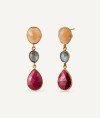 Earrings Roseta with multicolor natural stones