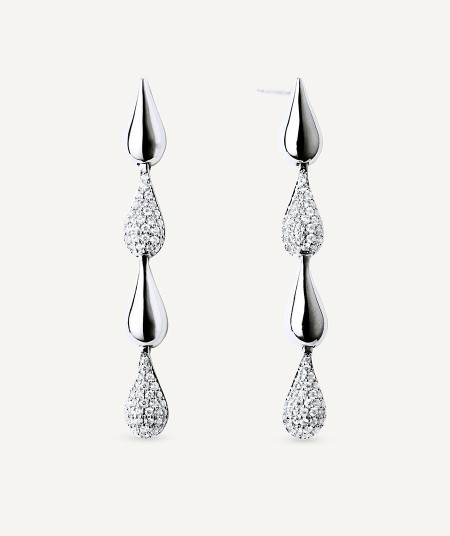 Earrings Cascade with zirconia