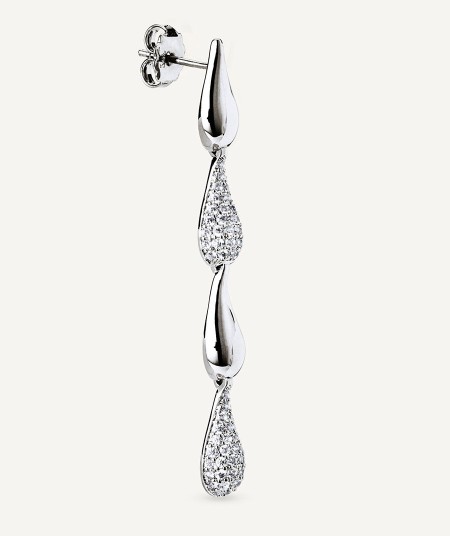 Earrings Cascade with zirconia