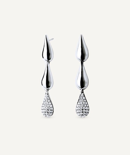 Earrings Cascade with zirconia