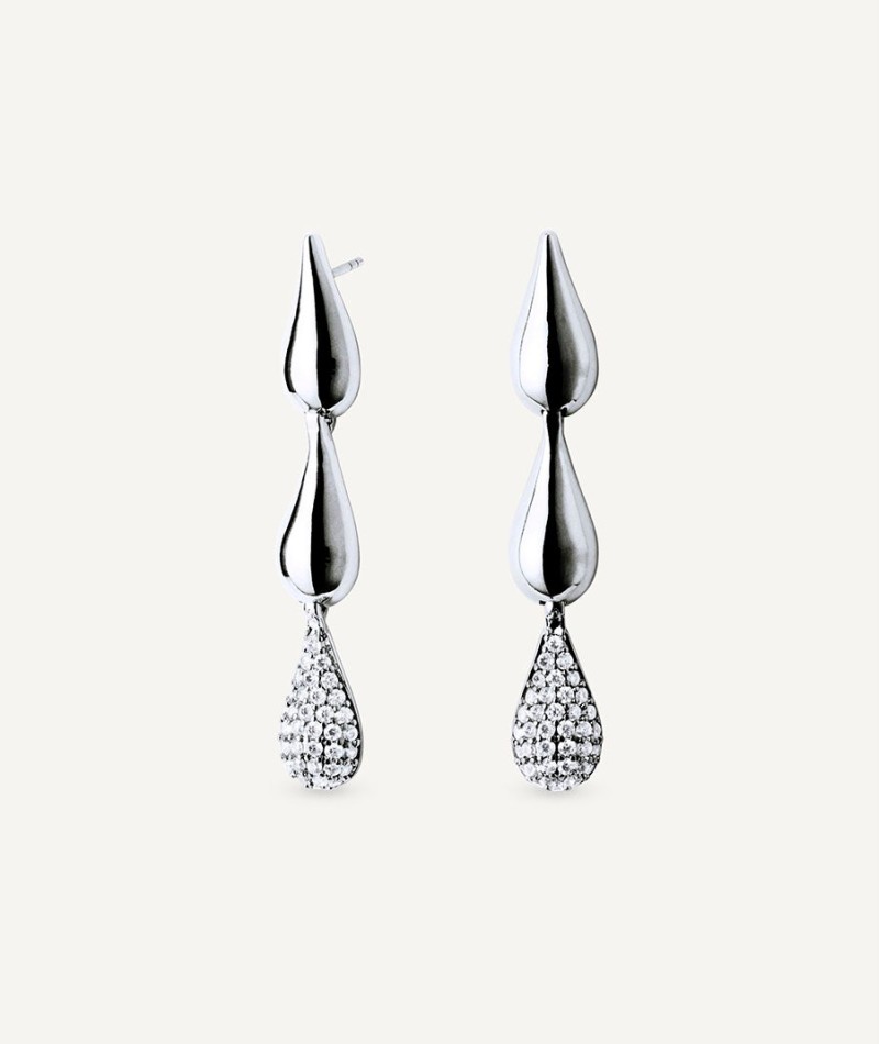 Earrings Cascade with zirconia