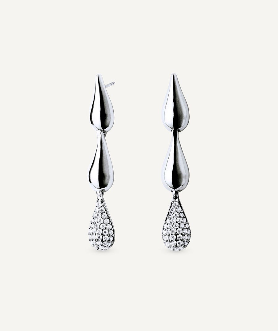 Earrings Cascade with zirconia