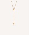 Hugged Drop Necklace 18k Gold Plated drop pendulum