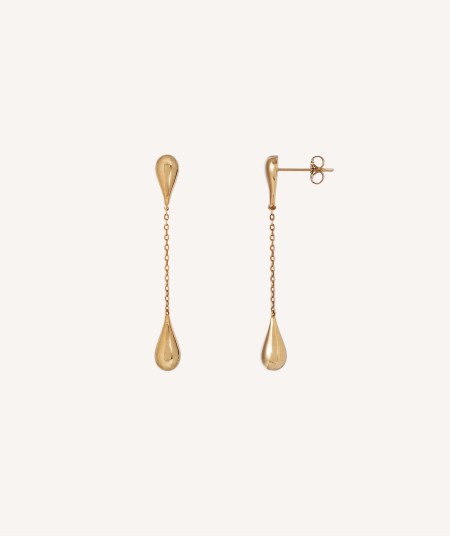 Earrings Drop 18 Kt Gold Plated